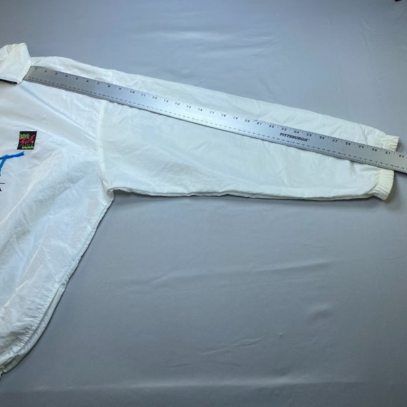 Vintage Surf Style OS Windbreaker Jacket Key West White - Picture 6 of 6